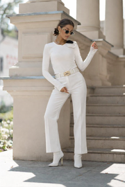 GG Belted Straight Legged Pants