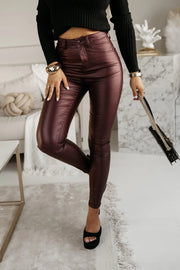Vegan Leather Skinny Pants