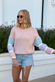 New York Bubble Sleeve Knit Sweater