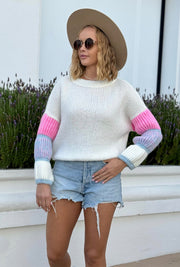 New York Bubble Sleeve Knit Sweater