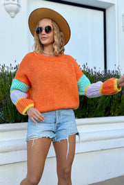 New York Bubble Sleeve Knit Sweater