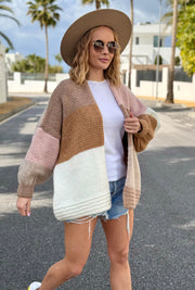 Colorblock Chunky Knit Cardigans