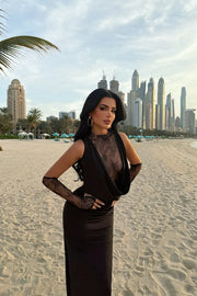 Lace Silk Dress