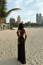 Lace Illusion Evening Gown