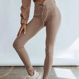 High Waisted Ribbed Leggings