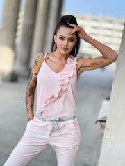 Luna Ruffle Cami Top