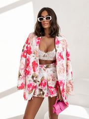 Floral Power Matching Suit Set