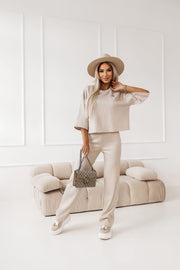 La Blanche Chic Knit Matching Set