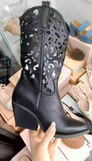 Laser-Cut Western Boots
