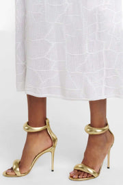 Lustrous Gold Ankle Strap Heels