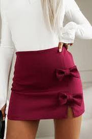 Double Bow Mini Skirt