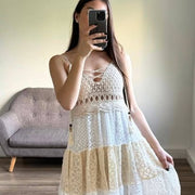 Crochet & Lace Boho Maxi Dress