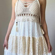 Crochet & Lace Boho Maxi Dress
