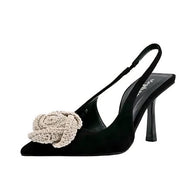 Rosette Slingback Heels