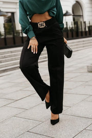 GG Belted Straight Legged Pants