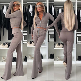 Zip-Front Matching Set