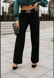 GG Belted Straight Legged Pants