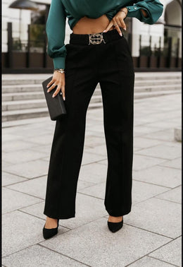 GG Belted Straight Legged Pants