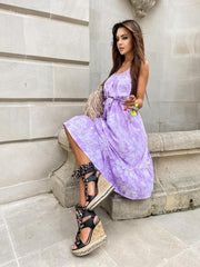 Cocomore Lavender Tie-Dye Midi Dress
