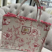 Floral Jacquard Tote Bag