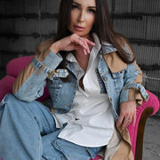 Two-Tone Denim & Trench Coat