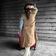 Two-Tone Denim & Trench Coat