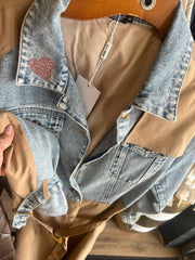 Two-Tone Denim & Trench Coat