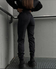 Corduroy Button-Up Slim Pants