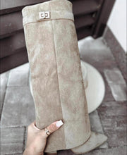 Fold Over Pointed Boots