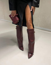 Fold Over Pointed Boots