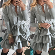 by o la la Grey Layered Tier Dress
