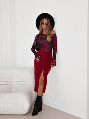 Ruched Front Midi Skirt