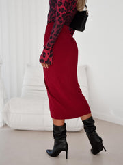 Ruched Front Midi Skirt