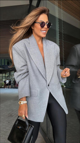 Oversized Structured Blazer Jacket