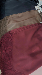 Satin & Lace Overlay Skirt