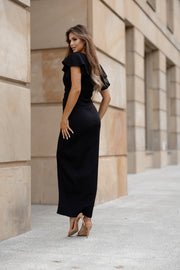 Flutter-Sleeve Maxi Dress