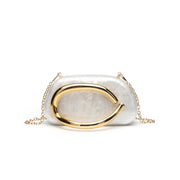 White Pearl Gold Clutch