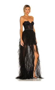 Corset Tulle Maxi Dress