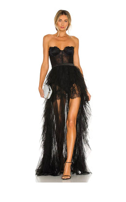 Corset Tulle Maxi Dress