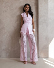 Tailored Lace Pant Set