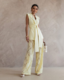 Tailored Lace Pant Set
