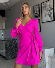 Elegant Wrap Mini Dress