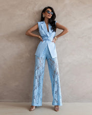 Tailored Lace Pant Set