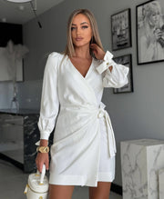 Elegant Wrap Mini Dress