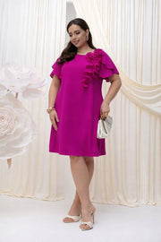 Floral Accent Shift Dress