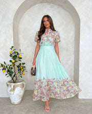 Floral Organza Two-Piece Set