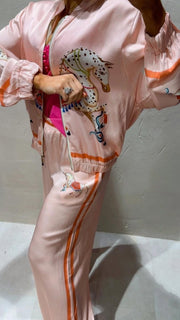 Equestrian Satin Lounge Set