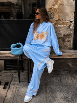 Equestrian Satin Lounge Set