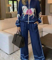 Equestrian Satin Lounge Set