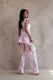 Tailored Lace Pant Set